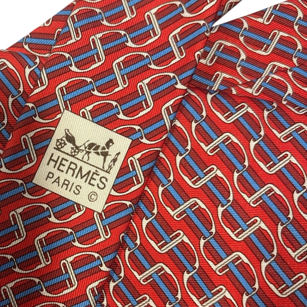 HERMES silk tie